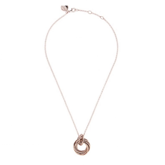 18kt Rose Gold Multi Circle Pendant Necklace - Picture 3 of 3